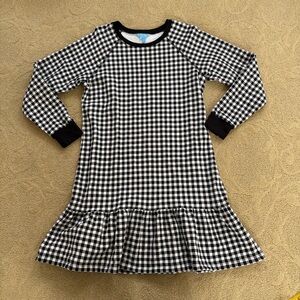 Draper James Black and White Gingham Top with Contrast Trim size medium